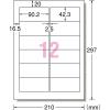 「エーワン ラベルシール NEC文豪2列用 A4 12面 31152 1箱(1000シート入)」の商品サムネイル画像2枚目