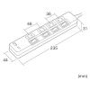 「サンワサプライ USB充電機能付きタップ Type-C搭載(2P・4個口・2m) TAP-B102UC-2W 1本」の商品サムネイル画像9枚目