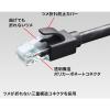 「サンワサプライ カテゴリ6A LANケーブル KB-T6ATS-03BK 1個」の商品サムネイル画像2枚目
