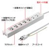 「サンワサプライ 電源タップ TAP-F37-3KSR 1個」の商品サムネイル画像2枚目