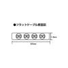 「サンワサプライ エンハンスドカテゴリ5撚線フラットケーブル1m ライトブルー LA-FL5-01LBK 1本」の商品サムネイル画像4枚目