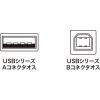 「【アウトレット】サンワサプライ USB2.0ケーブル(ブラック・1m) KU20-1BKK2 1本」の商品サムネイル画像2枚目