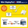 「サンワサプライ Mini DisplayPort-HDMI変換アダプタ AD-MDPHD04 1個」の商品サムネイル画像2枚目