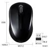「サンワサプライ ワイヤレスマウス 無線 静音 3ボタン 小型 ブルーLED MA-WBSK315BK 1個」の商品サムネイル画像8枚目