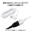 「エレコム 延長タップ/マグネットタイプ/ホコリ防止シャッター付/5.0m/ホワイト T-X01M-2150WH 1個」の商品サムネイル画像4枚目
