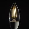 「オーム電機 LED電球 フィラメント シャンデリア形 E17 40W相当 クリア 電球色 全方向 LDC4L-E17 C6 1個」の商品サムネイル画像3枚目