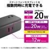 「エレコム 電源タップ USBタップ 2m コンセント 2個口 USB-C×1 A×1 雷ガード 黒 T-U04-2220BK 1個」の商品サムネイル画像4枚目