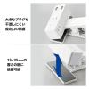 「USBクリップタップ/雷サージ付/ホコリシャッター付/3個口/スイングプラグ/USBA×2/2.4A/2.5m/ホワイト T-U05-3225WH」の商品サムネイル画像6枚目