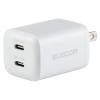 「エレコム AC充電器/USB充電器/USB PD対応/30W/USB-C×2/スイングプラグ/ブラック EC-AC9430WH 1個」の商品サムネイル画像2枚目