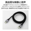 「エレコム ディスプレイポートケーブル/メッシュケーブル/ver1.2準拠/1.0m/ブラック ECCAC-DP1210BK 1個」の商品サムネイル画像4枚目