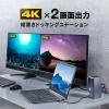 「サンワサプライ ドッキングステーション USB-C HDMI×2 USBハブ 2画面出力 ドライバ不要 USB-CVDK12 1個」の商品サムネイル画像2枚目