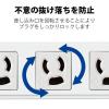 「エレコム RoHS対応 工事用抜け止めタップ 4個口 3m T-WRM3430LG/RS 1個」の商品サムネイル画像4枚目