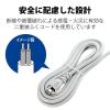 「エレコム RoHS対応 工事用抜け止めタップ 4個口 3m T-WRM3430LG/RS 1個」の商品サムネイル画像6枚目