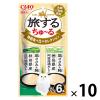 「いなば CIAO チャオ 旅するちゅーる 地鶏食べ比べセレクション 国産 (6g×6本)10袋 ちゅ〜る キャットフード 猫用 おやつ」の商品サムネイル画像1枚目