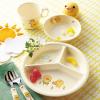 「ひよこぐみ 角二つ仕切皿大 イエロー 180×120×32mm J32HIY 1枚メラミン食器 食洗機可 給食 日本製 国際化工」の商品サムネイル画像4枚目