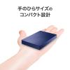「アイ・オー・データ機器 USB 5Gbps 対応 ポータブルHDD TV録画対応 1TB ネイビー HDPH-UTV1NV 1台」の商品サムネイル画像3枚目