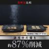 「ピーコック 電気焼肉プレート WY-D120 煙量87％カット 油ハネ98％カット フッ素コーティングで焦げ付きにくい」の商品サムネイル画像4枚目