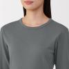 「無印良品 レディース 婦人 あったか綿 厚手 クルーネック長袖Ｔシャツ 婦人Ｓ ミディアムグレー 良品計画」の商品サムネイル画像6枚目