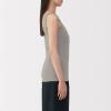 「無印良品 レディース 婦人 あったか綿 タンクトップ 婦人Ｍ グレイッシュブラウン 良品計画」の商品サムネイル画像4枚目
