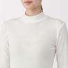 「無印良品 レディース 婦人 あったか綿 ハイネック長袖Ｔシャツ 婦人Ｍ オフ白 良品計画」の商品サムネイル画像4枚目