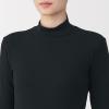 「無印良品 レディース 婦人 あったか綿 ハイネック長袖Ｔシャツ 婦人Ｓ 黒 良品計画」の商品サムネイル画像4枚目