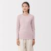 「無印良品 レディース 婦人 あったか綿 厚手 クルーネック長袖Ｔシャツ 婦人Ｍ ライトピンク 良品計画」の商品サムネイル画像2枚目
