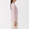「無印良品 レディース 婦人 あったか綿 厚手 クルーネック長袖Ｔシャツ 婦人Ｍ ライトピンク 良品計画」の商品サムネイル画像2枚目