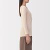 「無印良品 レディース 婦人 あったか綿 Ｕネック八分袖Ｔシャツ 婦人Ｓ ライトベージュ 良品計画」の商品サムネイル画像2枚目