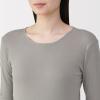 「無印良品 レディース 婦人 あったか綿 クルーネック長袖Ｔシャツ 婦人Ｓ グレイッシュブラウン 良品計画」の商品サムネイル画像6枚目
