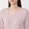 「無印良品 レディース 婦人 あったか綿 厚手 Ｕネック八分袖Ｔシャツ 婦人Ｍ ライトピンク 良品計画」の商品サムネイル画像4枚目