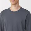 「無印良品 メンズ 紳士 あったか綿 厚手 クルーネック長袖Ｔシャツ 紳士Ｌ ダークグレー 良品計画」の商品サムネイル画像4枚目