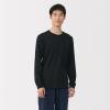 「無印良品 メンズ 紳士 あったか綿 厚手 クルーネック長袖Ｔシャツ 紳士ＸＬ 黒 良品計画」の商品サムネイル画像2枚目