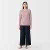 「無印良品 レディース 婦人 あったか綿 ウールクルーネック長袖Ｔシャツ 婦人Ｓ スモーキーピンク 良品計画」の商品サムネイル画像3枚目