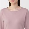 「無印良品 レディース 婦人 あったか綿 ウールクルーネック長袖Ｔシャツ 婦人Ｌ スモーキーピンク 良品計画」の商品サムネイル画像6枚目
