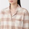 「無印良品 レディース 婦人 脇に縫い目のない フランネル長袖パジャマ 婦人Ｍ ピンクチェック 良品計画」の商品サムネイル画像5枚目