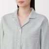 「無印良品 レディース 婦人 脇に縫い目のない フランネル長袖パジャマ 婦人Ｌ グレー 良品計画」の商品サムネイル画像5枚目