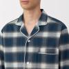 「無印良品 メンズ 紳士 脇に縫い目のない フランネル長袖パジャマ 紳士Ｌ ダークネイビーチェック 良品計画」の商品サムネイル画像6枚目