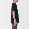 「無印良品 メンズ　紳士 脇に縫い目のない なめらか Ｖネック半袖Ｔシャツ 紳士ＸＬ 黒 良品計画」の商品サムネイル画像2枚目