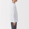 「無印良品 メンズ　紳士 脇に縫い目のない なめらか クルーネック長袖Ｔシャツ 紳士Ｓ 白 良品計画」の商品サムネイル画像2枚目