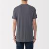 「無印良品 メンズ　紳士 脇に縫い目のない なめらか Ｖネック半袖Ｔシャツ 紳士Ｓ チャコールグレー 良品計画」の商品サムネイル画像3枚目