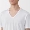 「無印良品 メンズ　紳士 脇に縫い目のない なめらか Ｖネック半袖Ｔシャツ 紳士Ｌ 白 良品計画」の商品サムネイル画像4枚目