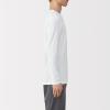 「無印良品 メンズ　紳士 あったか綿 クルーネック長袖Ｔシャツ 紳士Ｍ 白 良品計画」の商品サムネイル画像2枚目