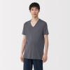 「無印良品 メンズ　紳士 脇に縫い目のない なめらか Ｖネック半袖Ｔシャツ 紳士Ｌ チャコールグレー 良品計画」の商品サムネイル画像2枚目