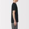 「無印良品 メンズ　紳士 あったか綿 クルーネック半袖Ｔシャツ 紳士Ｓ 黒 良品計画」の商品サムネイル画像2枚目