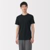 「無印良品 メンズ　紳士 あったか綿 クルーネック半袖Ｔシャツ 紳士Ｍ 黒 良品計画」の商品サムネイル画像2枚目