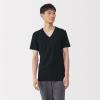 「無印良品 メンズ　紳士 あったか綿 Ｖネック半袖Ｔシャツ 紳士Ｍ 黒 良品計画」の商品サムネイル画像2枚目