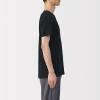 「無印良品 メンズ　紳士 あったか綿 Ｖネック半袖Ｔシャツ 紳士ＸＬ 黒 良品計画」の商品サムネイル画像2枚目