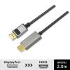 「Vodaview 8K HDMI to DisplayPort 変換ケーブル 2.0m VV-HDDP020-8UH-SV 1本」の商品サムネイル画像2枚目