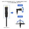 「Vodaview 回転タイプ DisplayPort to HDMI 変換ケーブル 2m VV-DPHD020-FL 1本」の商品サムネイル画像4枚目