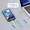 「サンワサプライ USB2.0 TypeーCケーブル(Lightning変換アダプタ付き) KB-IPLTCCP6010W 1本」の商品サムネイル画像5枚目